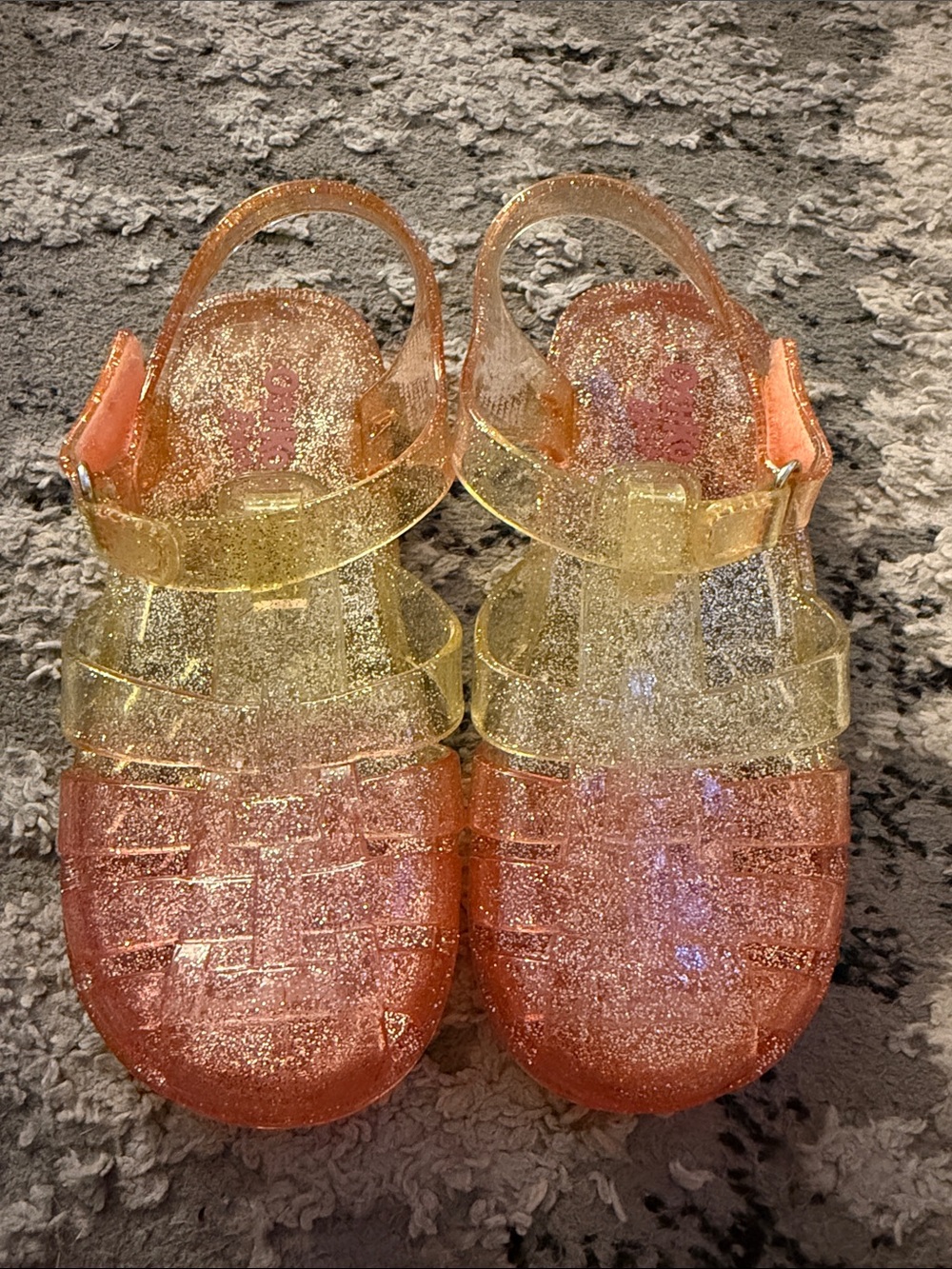 OshKosh B'gosh Glitter Ombre Jelly Sandals - Pink and Gold